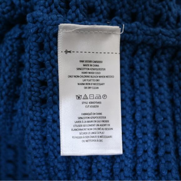 Joie Womens S Aurora Open Stitch Hoodie Sweater in Blue Quartz NEW - Picture 10 of 11